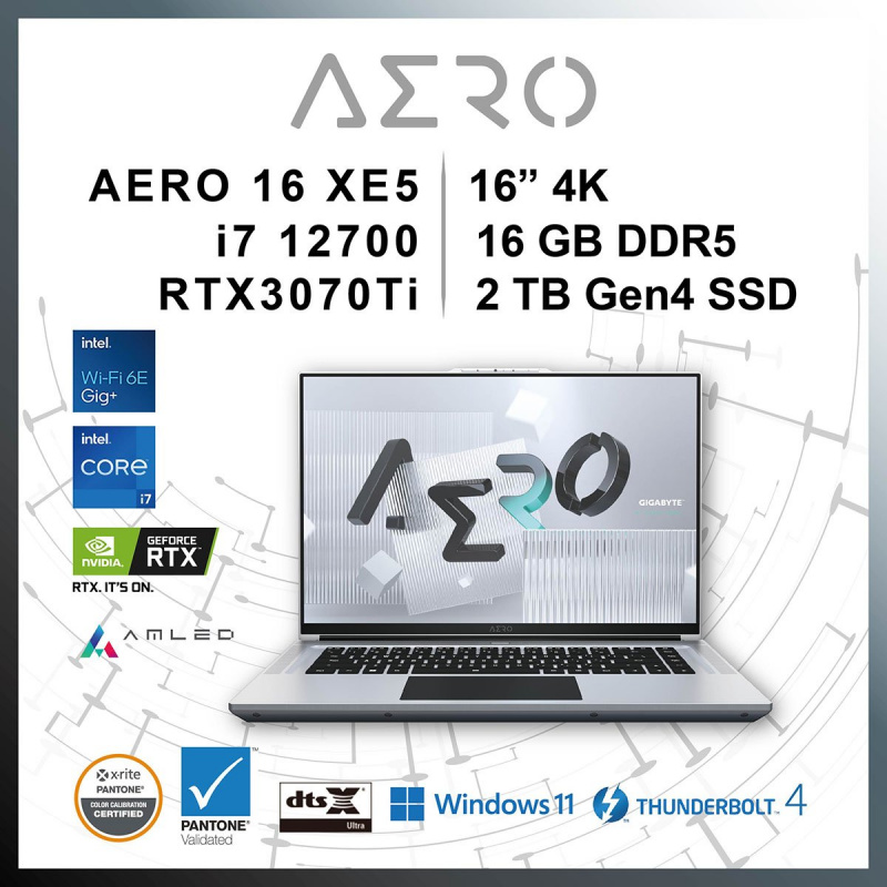 Gigabyte AERO 16 XE5 i7+RTX3070Ti 【香港行貨保養】