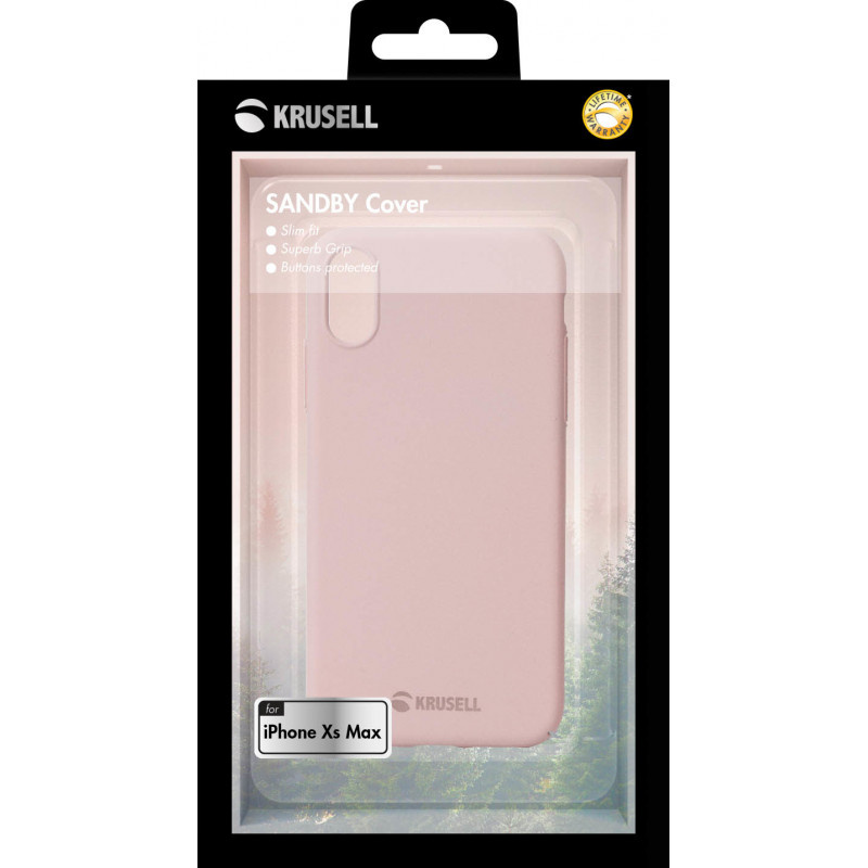 Krusell - Sandby Cover for Apple iPhone XS Max超薄輕巧手機保護殼 - 灰粉紅色 Dusty Pink (KSE-61512)
