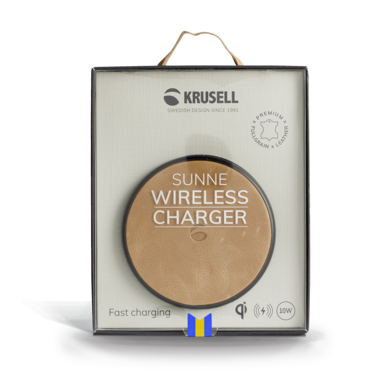 Krusell - Sunne Wireless Charger 10W 無線快速充電器 - Nude (KSE-61518)