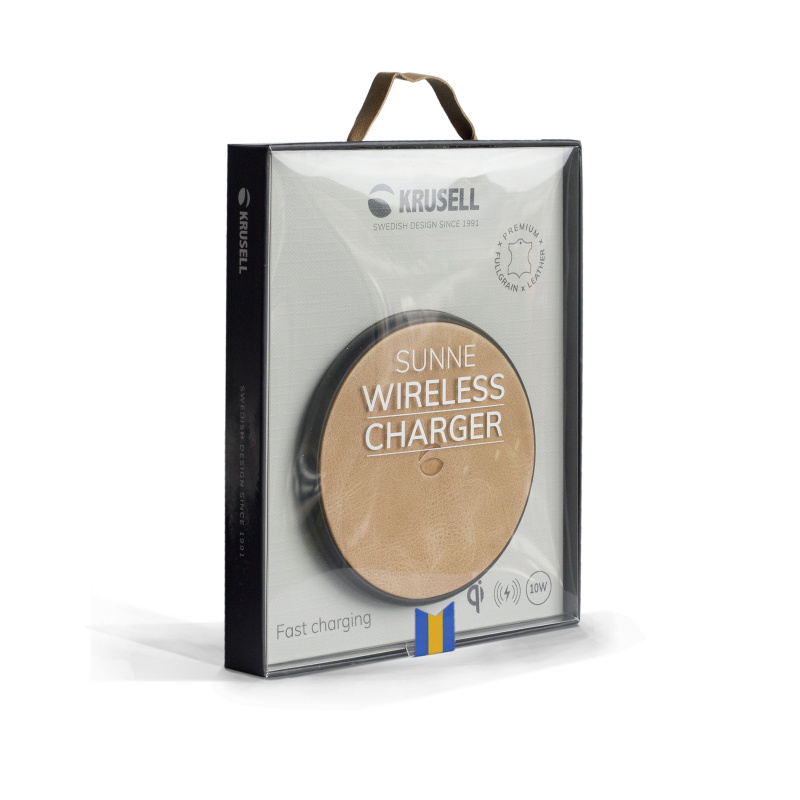 Krusell - Sunne Wireless Charger 10W 無線快速充電器 - Nude (KSE-61518)