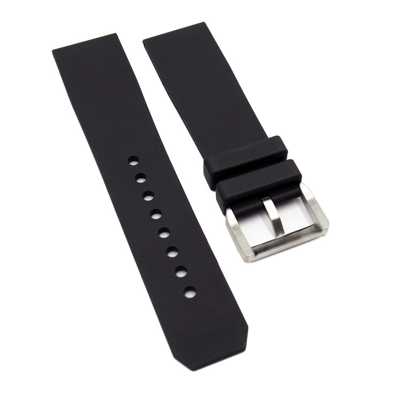 24mm 黑色氟橡膠代用錶帶 合適 Calibre de Cartier Diver