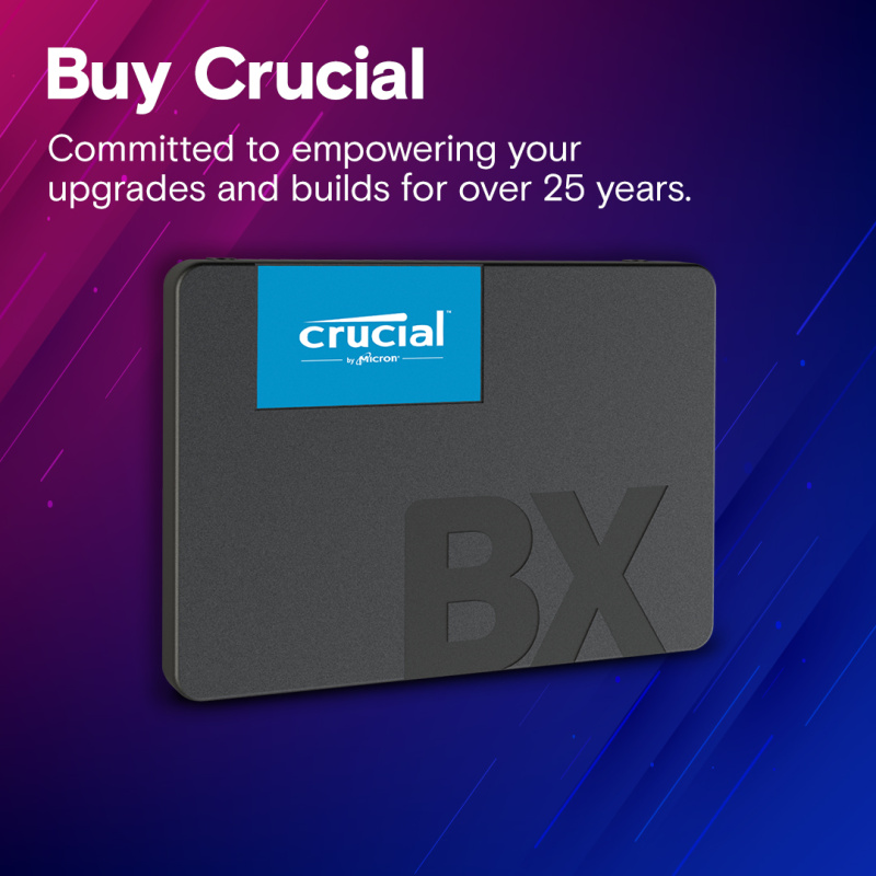 Crucial BX500 ( 500GB - 2TB ) 3D NAND SATA 2.5-inch SSD ( CT500BX500SSD1 / CT1000BX500SSD1 / CT2000BX500DDS1 )