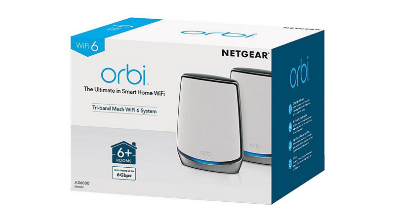 Netgear Orbi Tri-Band Mesh WiFi 6 system (RBK852) AX6000