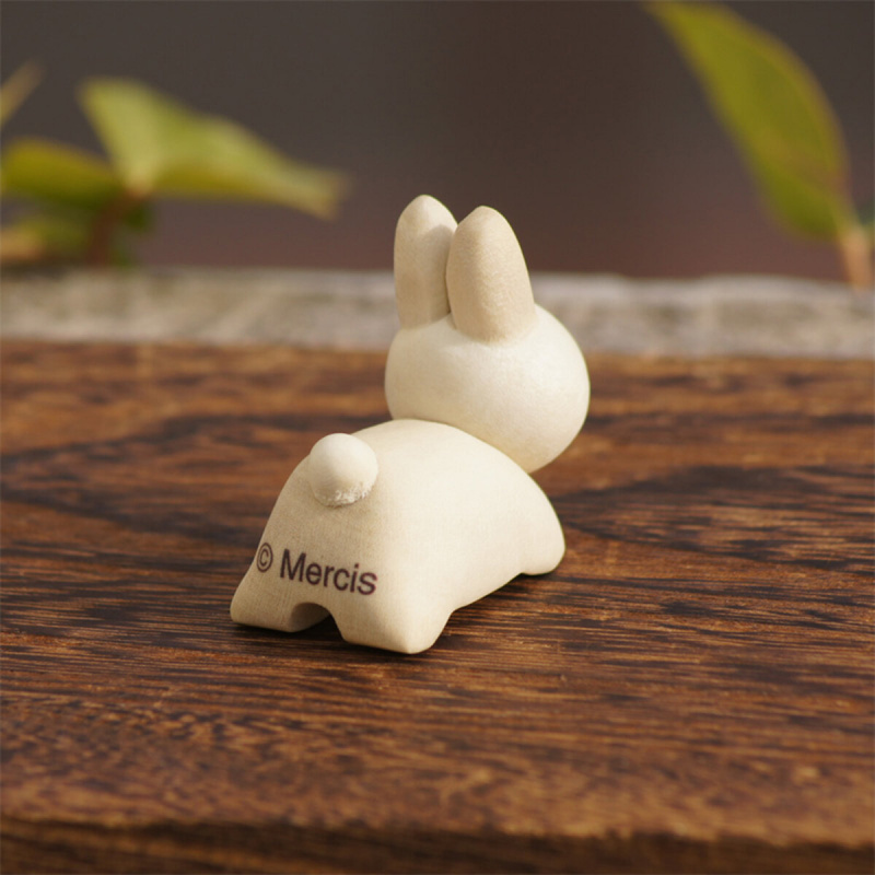 日版Miffy 立體造型 兔兔Miffy  白色 木製筷子架 (705)【市集世界 - 日本市集】