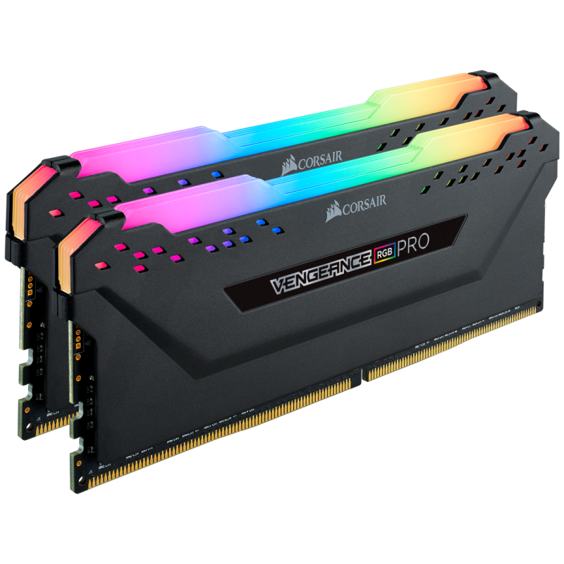 Corsair VENGEANCE® RGB PRO 32GB (2x16GB) DDR4 DRAM 3200MT/s C16 Memory Kit — Black / White (CMW32GX4M2E3200C16 / CMW32GX4M2E3200C16W)