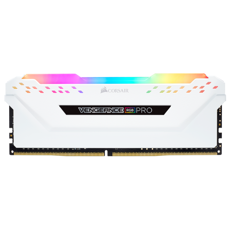 Corsair VENGEANCE® RGB PRO 32GB (2x16GB) DDR4 DRAM 3200MT/s C16 Memory Kit — Black / White (CMW32GX4M2E3200C16 / CMW32GX4M2E3200C16W)
