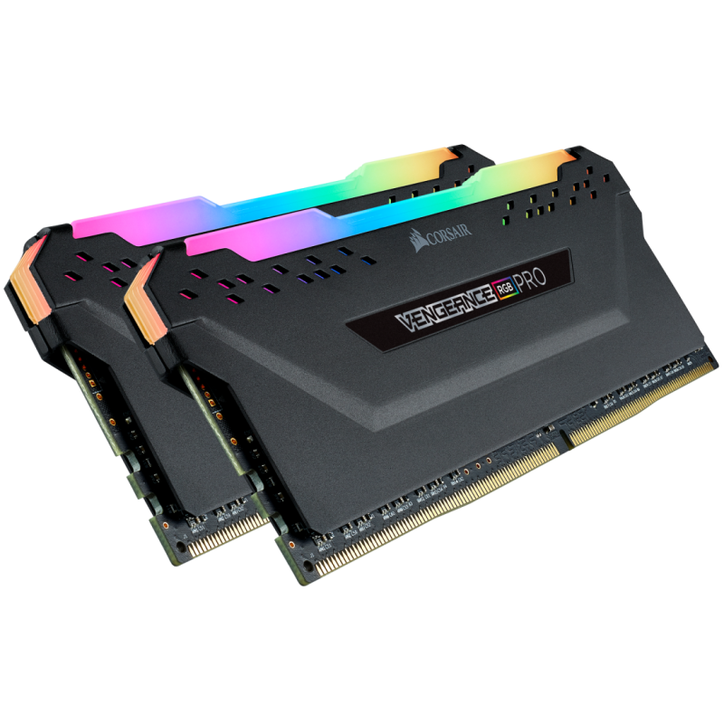 Corsair VENGEANCE® RGB PRO 32GB (2x16GB) DDR4 DRAM 3200MT/s C16 Memory Kit — Black / White (CMW32GX4M2E3200C16 / CMW32GX4M2E3200C16W)