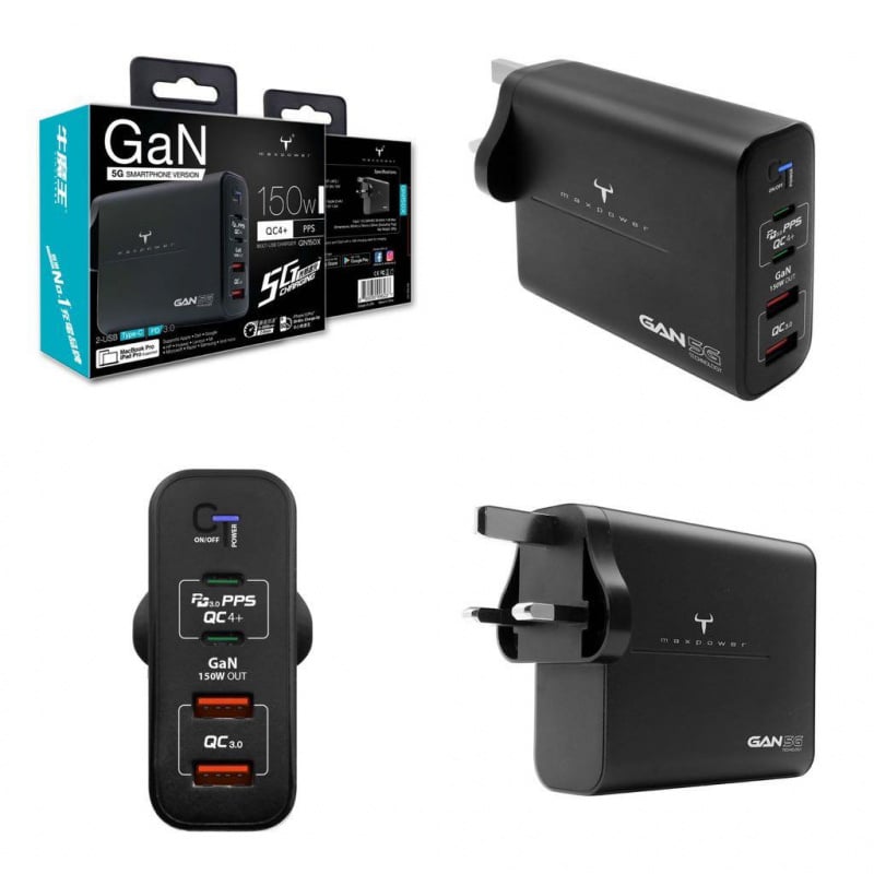 牛魔王 maxpower GN150X 150W 4 位 GaN USB 充電器