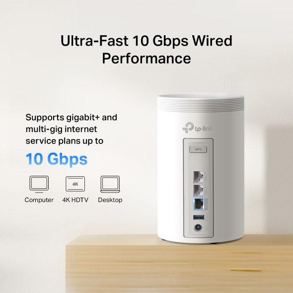 TP-Link Deco BE68 BE14000 三頻 全屋覆蓋 Mesh Wi-Fi 7 路由器 (支援10G光纖寬頻) ( 1 / 2 / 3 -pack ) TP-Link Deco BE68 BE14000 三頻 全屋覆蓋 Mesh Wi-Fi 7 路由器 (支援10G光纖寬頻) ( 1 / 2 / 3 -pack )