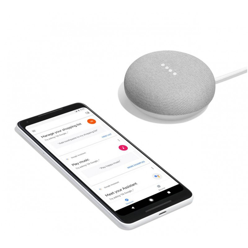 Google - Google Home Mini chalk 家居助理 淺灰色 speaker 喇叭