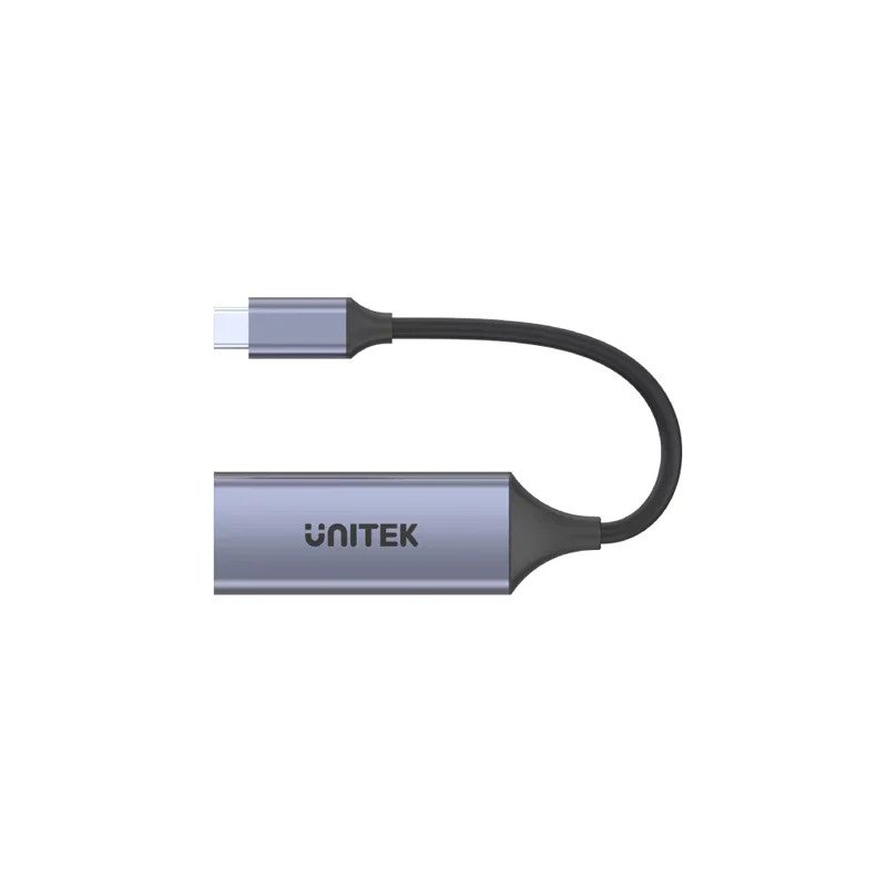 Unitek 2 合 1 USB-C 轉Gigabit乙太網路 配 100W USB-PD快速充電 轉接器 - U1323A