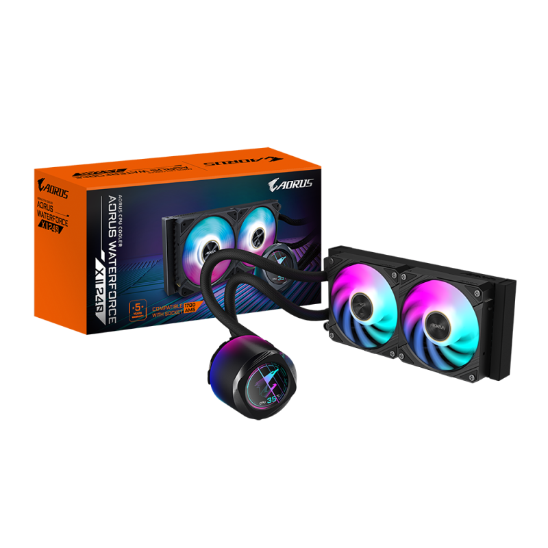 GIGABYTE AORUS WATERFORCE X II 240 ( LCD顯示一體式水冷散熱器 ) GIGABYTE AORUS WATERFORCE X II 240 ( LCD顯示一體式水冷散熱器 )