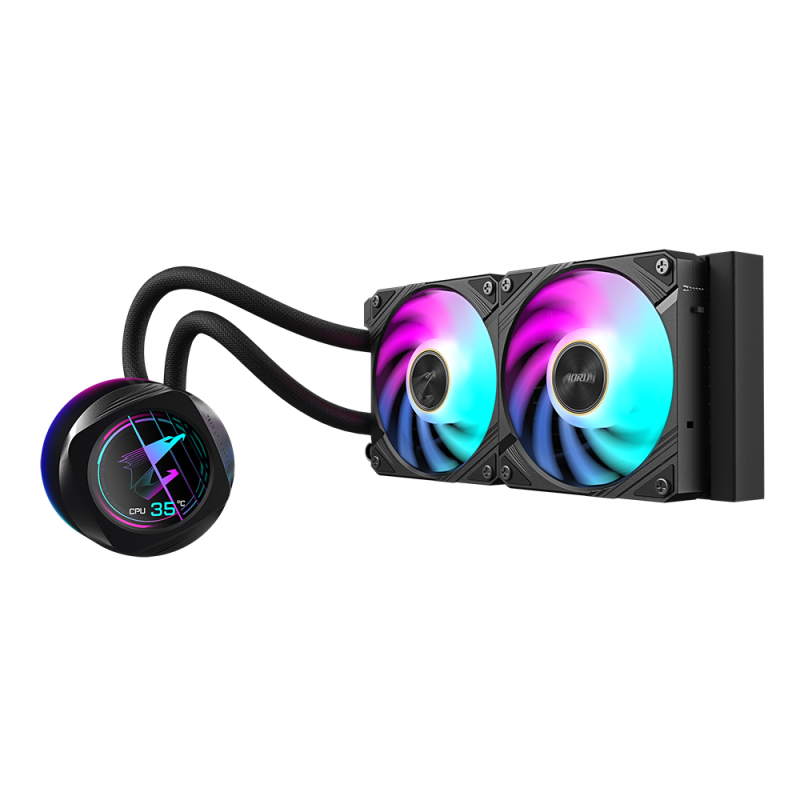 GIGABYTE AORUS WATERFORCE X II 240 ( LCD顯示一體式水冷散熱器 ) GIGABYTE AORUS WATERFORCE X II 240 ( LCD顯示一體式水冷散熱器 )