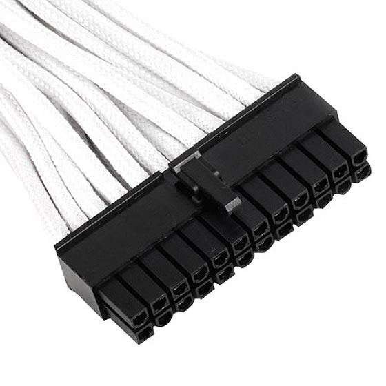 SILVERSTONE 24pin轉24pin ATX接頭 - 電源供應器線材 ( 白 )