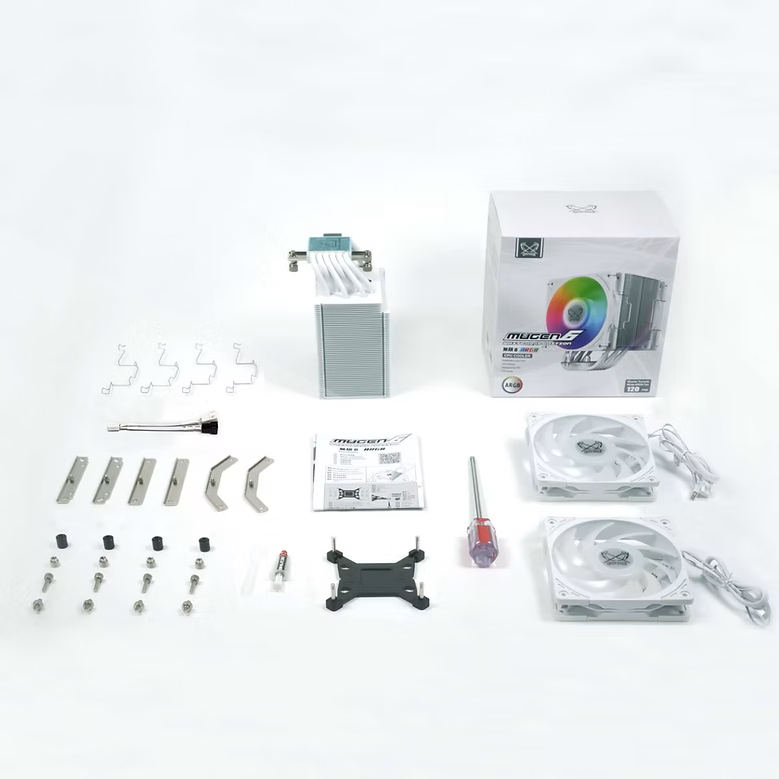 Scythe 無限六 雪彩雙風版 MUGEN 6 DUAL FAN WHITE ARGB EDITION - SCMG-6000DWR