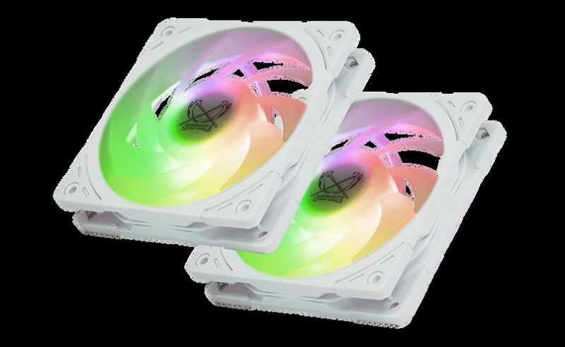 Scythe 無限六 雪彩雙風版 MUGEN 6 DUAL FAN WHITE ARGB EDITION - SCMG-6000DWR
