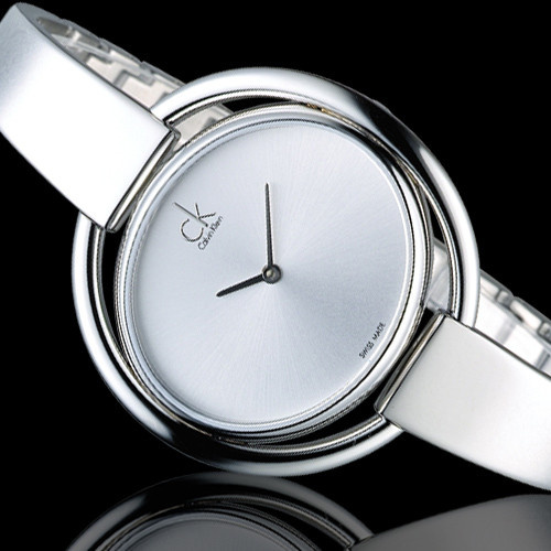 Calvin Klein 時尚銀手環腕錶 [K4F2N116]