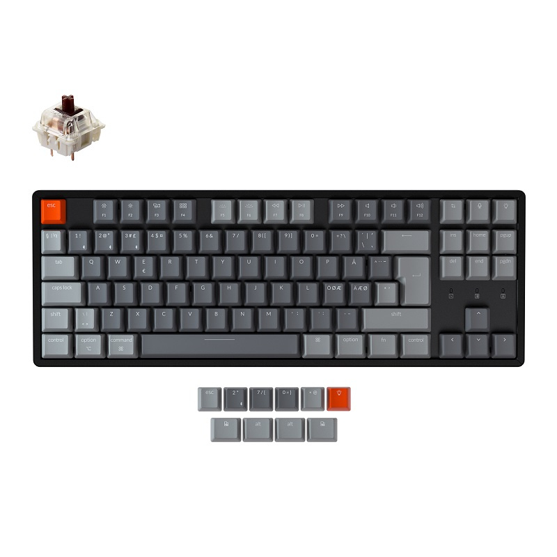 Keychron K8 87鍵 RGB炫彩無線機械式鍵盤 鋁合金邊框(可換軸 Hot-Swappable)