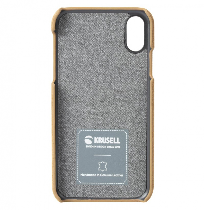 Krusell Broby iPhone XS Max Case優質皮革保護殼 - Cognac (KSE-61498)