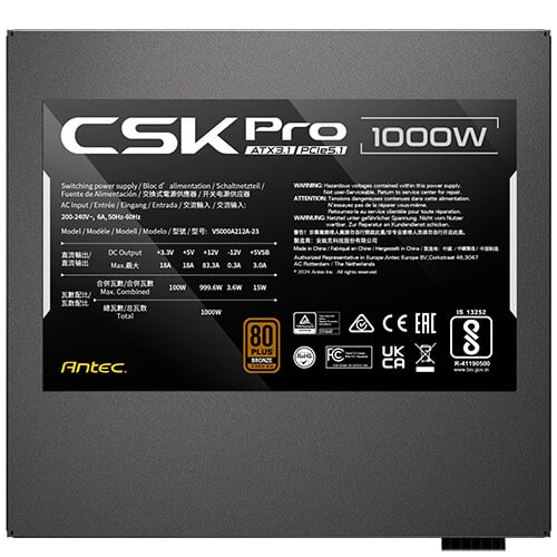 Antec Cuprum Strike CSK1000 PRO ATX3.1 1000W 80+BRONZE Antec Cuprum Strike CSK1000 PRO ATX3.1 1000W 80+BRONZE