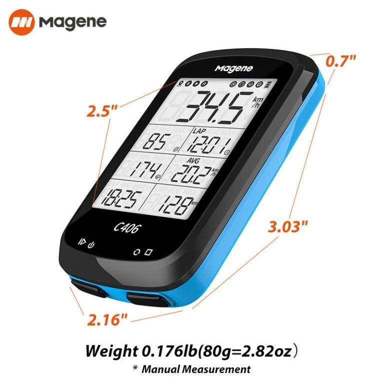 Magene C406 GPS 英語版 單車 電腦 無線 咪錶/碼錶 送伸延支架