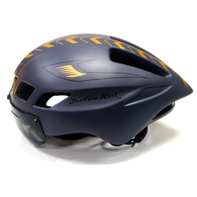 Scohiro Work TT-3 破風 公路 單車頭盔 連風鏡