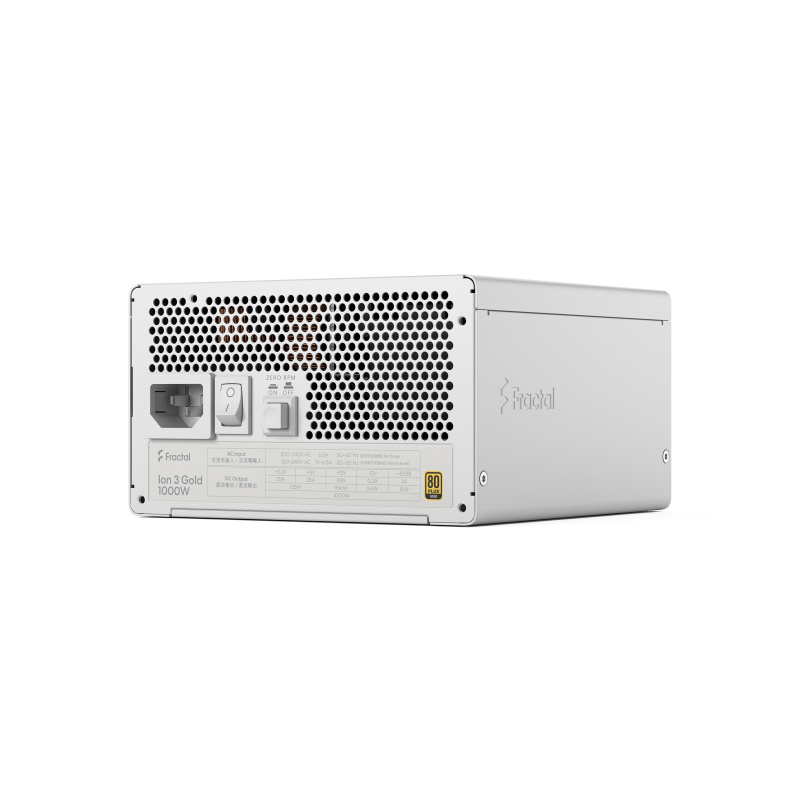 Fractal Design Ion 3 Gold 1000W ATX3.1 Fully Modular PSU ( Black : FD-P-IA3G-100 / White: FD-P-IA3G-101 ) Fractal Design Ion 3 Gold 1000W ATX3.1 Fully Modular PSU ( Black : FD-P-IA3G-100 / White: FD-P-IA3G-101 )