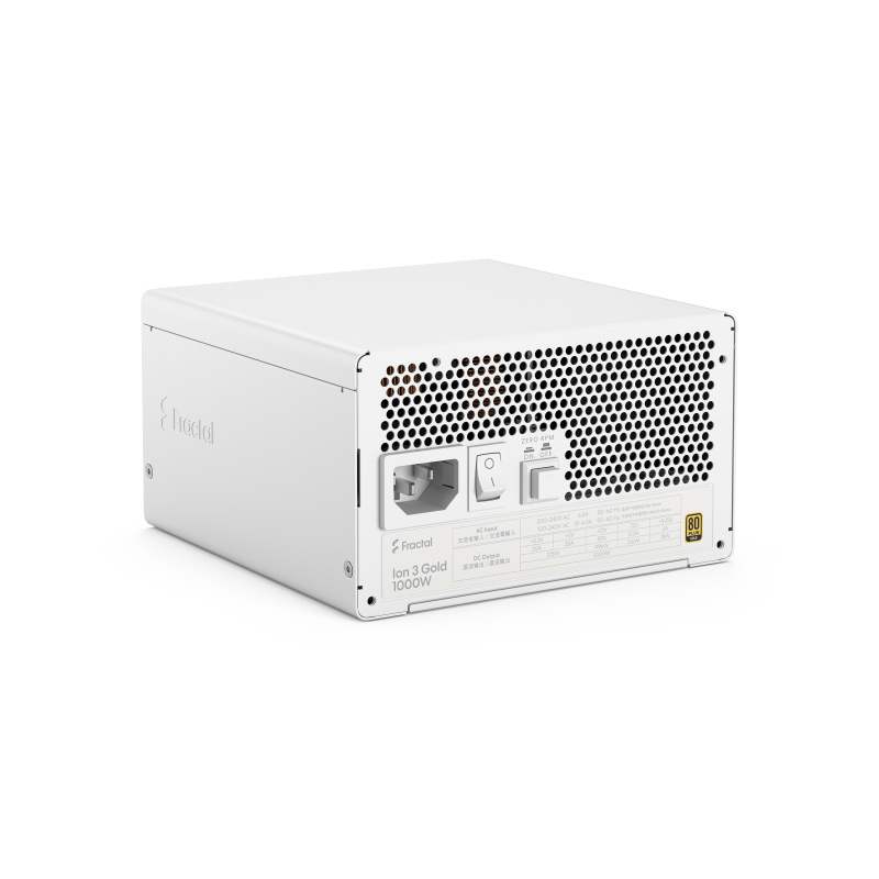 Fractal Design Ion 3 Gold 1000W ATX3.1 Fully Modular PSU ( Black : FD-P-IA3G-100 / White: FD-P-IA3G-101 ) Fractal Design Ion 3 Gold 1000W ATX3.1 Fully Modular PSU ( Black : FD-P-IA3G-100 / White: FD-P-IA3G-101 )