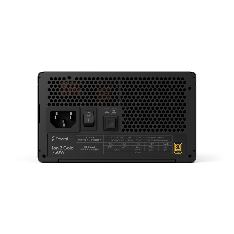 Fractal Design Ion 3 Gold 750W ATX3.1 Fully Modular PSU ( FD-P-IA3G-750 ) Fractal Design Ion 3 Gold 750W ATX3.1 Fully Modular PSU ( FD-P-IA3G-750 )