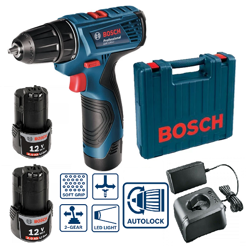 Bosch GSR120-LI 12V充電式多功能螺絲批/電鑽/(包含電池12v2Ah x2pcs)香港行貨