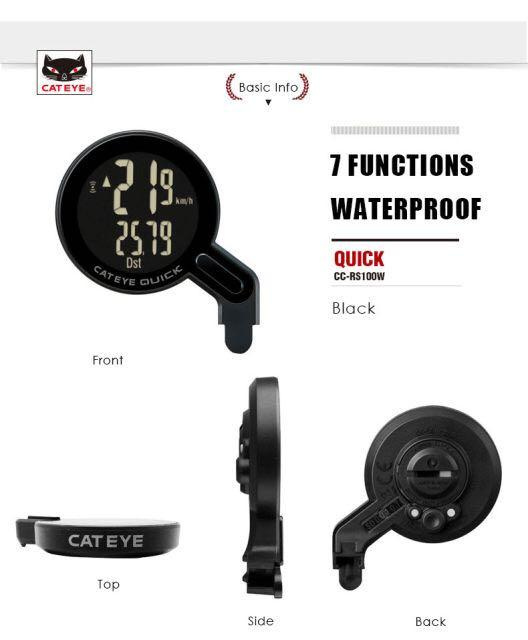 CATEYE 型格 無線 防水 單車 咪錶 距離顯示 時鐘顯示