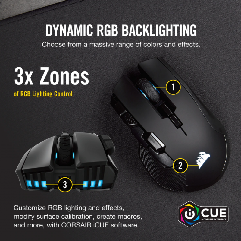Corsair IRONCLAW RGB WIRELESS Gaming Mouse (CH-9317011-AP)