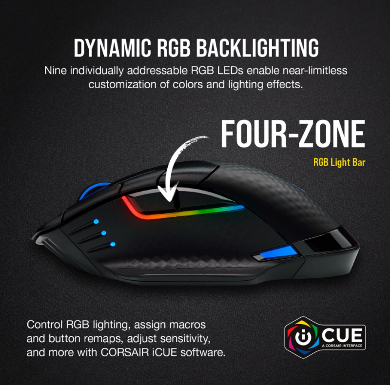 Corsair DARK CORE RGB PRO SE Wireless Gaming Mouse (CH-9315511-AP)