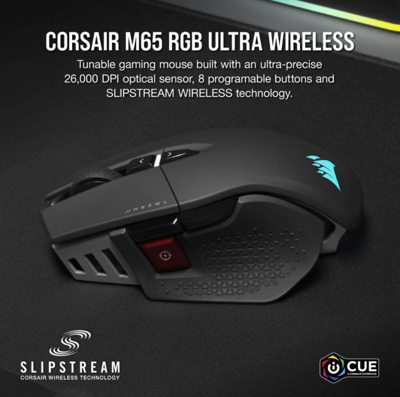Corsair M65 RGB Ultra Tunable FPS Wireless Gaming Mouse (CH-9319411-AP)