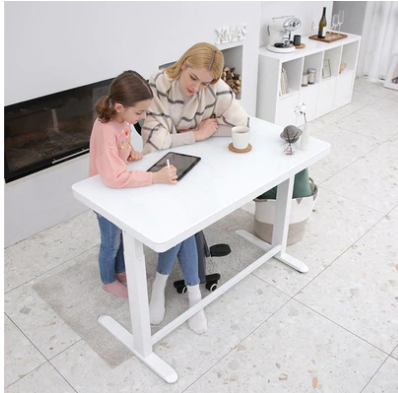 KT118WH-N 多合一站立式升降桌 (白色強化玻璃桌面+白色框架)