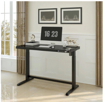 W-KT118W-BB 多合一站立式工作桌 (黑木桌面+黑色框架) 升降枱 黑色木桌面