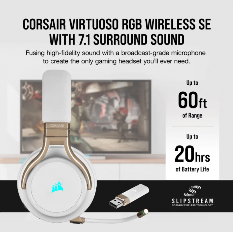Corsair Virtuoso RGB Wireless Gaming Headset (CA-9011185-AP / CA-9011186-AP / CA-9011224-AP)