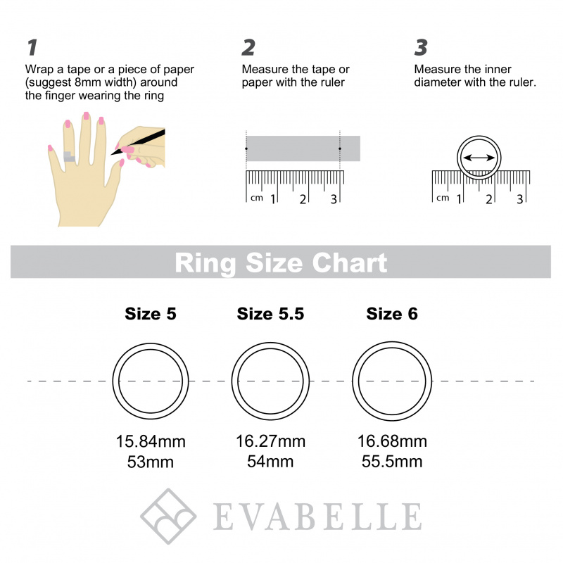 EVABELLE - 3卡 莫桑石 Moissanite 子母鑽戒指 - R15