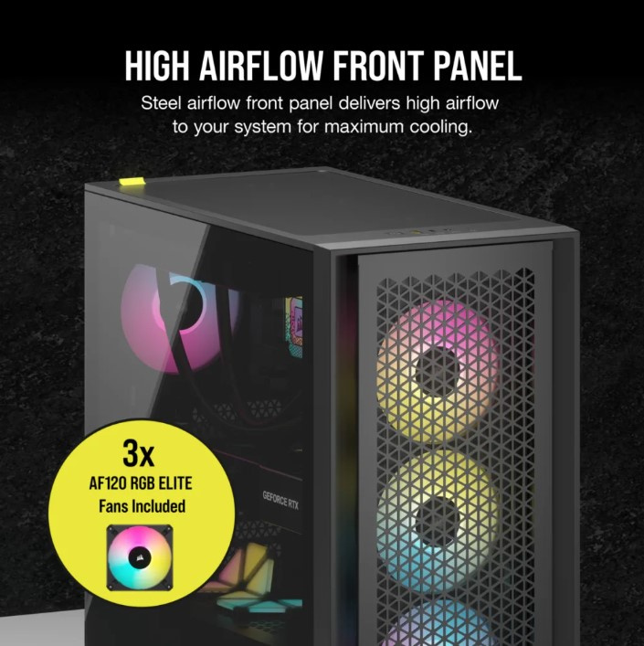 CORSAIR iCUE 4000D RGB AIRFLOW 中型強化玻璃機箱 ( ATX ) ( BLACK / WHITE )