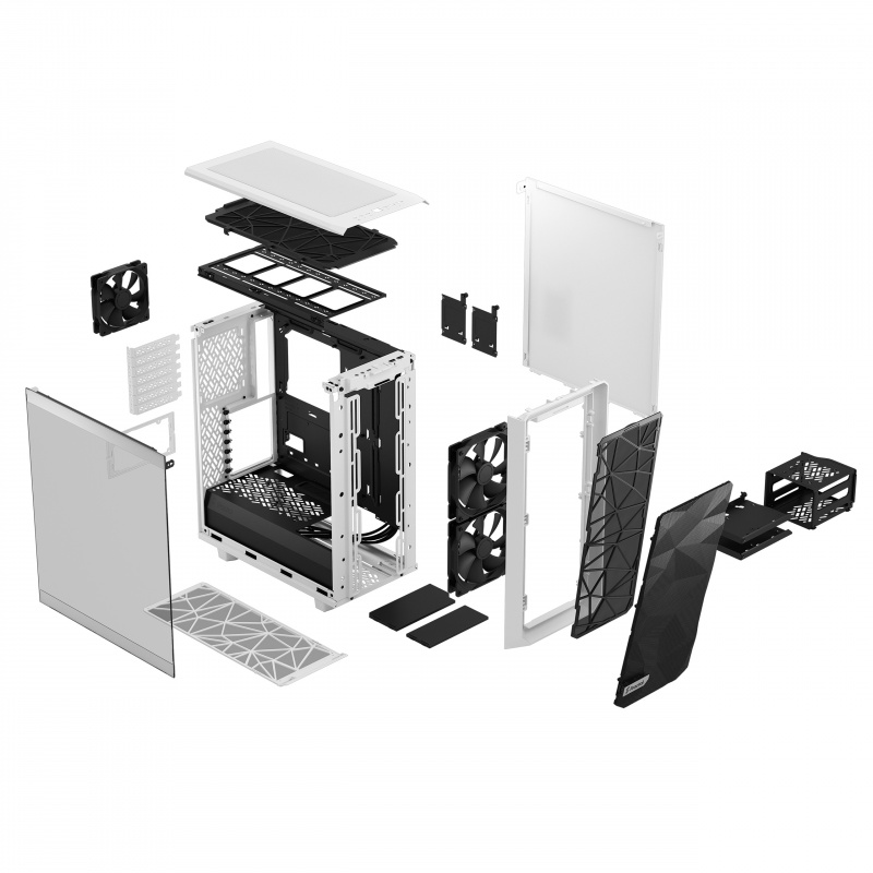 Fractal Design Meshify 2 Compact White TG Clear Tint ( FD-C-MES2C-05 ) Fractal Design Meshify 2 Compact White TG Clear Tint ( FD-C-MES2C-05 )