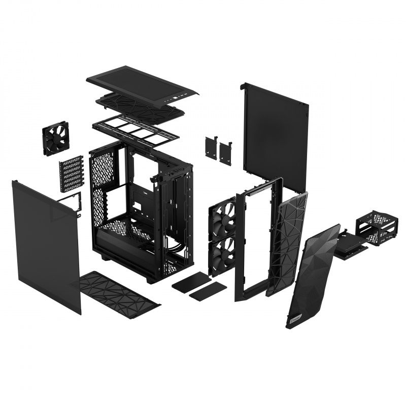 Fractal Design Meshify 2 Compact Black TG Dark Tint ( FD-C-MES2C-02 ) Fractal Design Meshify 2 Compact Black TG Dark Tint ( FD-C-MES2C-02 )