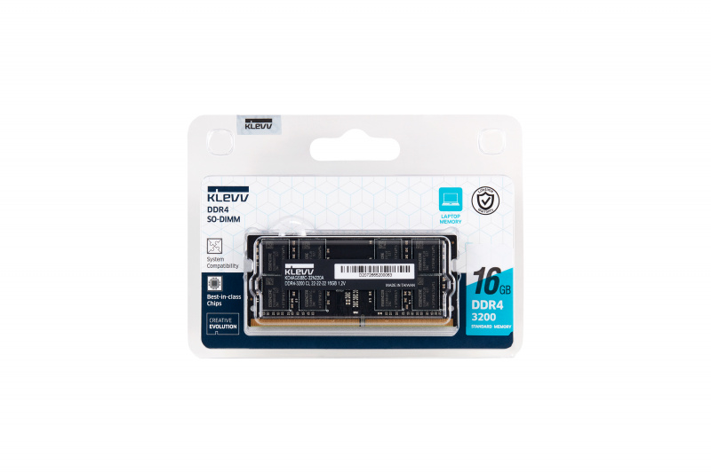 KLEVV DDR4 3200 16GB SO-DIMM (1x16GB) KD4AGSA80-32N220A - 樂天電腦