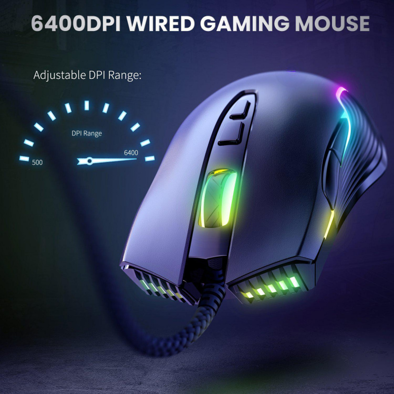 ONIKUMA CW905 RGB 有線電競滑鼠