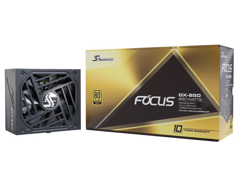 SEASONIC FOCUS GX850 850W 80PLUS GOLD [PCI-E 5.0 ATX3.0] ( BLACK / WHITE )
