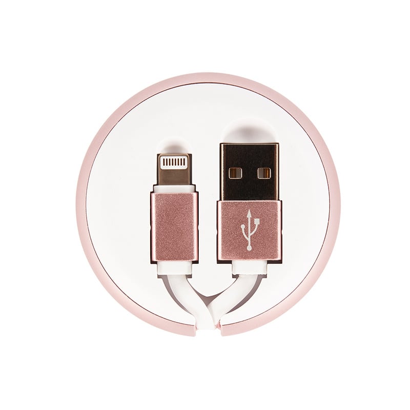 Richmond & Finch Cable Winder - Pink Marble Case with Micro USB to USB Connector (CWUSB-114)