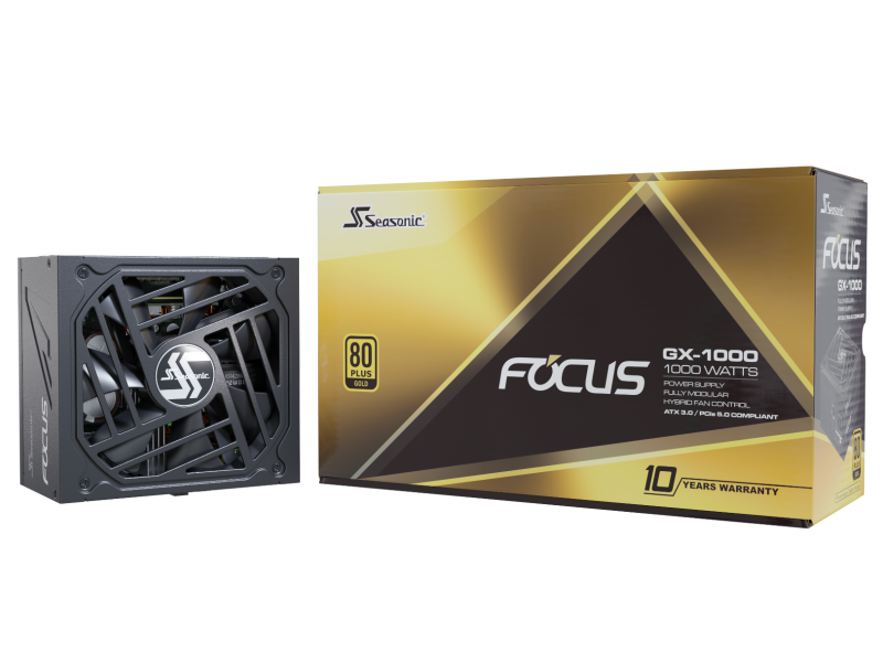 SEASONIC FOCUS GX1000 1000W 80PLUS GOLD [PCI-E 5.0 ATX3.0] ( BLACK / WHITE )