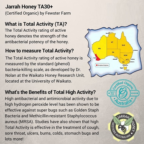 Fewster’s Farm-Jarrah Honey TA 20+有機紅柳桉蜂蜜12克30條獨立包裝(澳大利亞直送&澳大利亞製造)