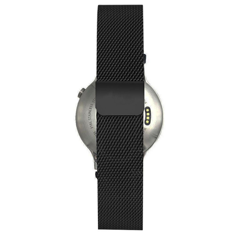 Ticwatch2 20mm磁鐵扣錶帶不銹鋼錶帶