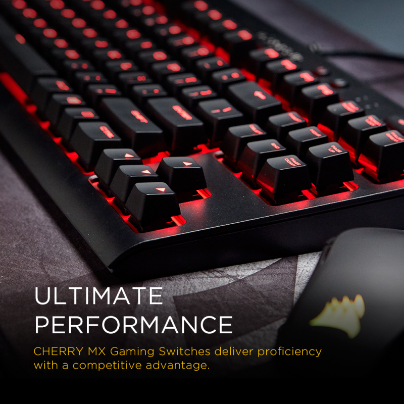 Corsair K63 Red LED Compact Mechanical Gaming Keyboard - Cherry MX Red (CH-9115020-NA)