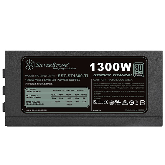 SilverStone Strider Titanium Series ST1300 1300W 80Plus Titanium ST1300-TI